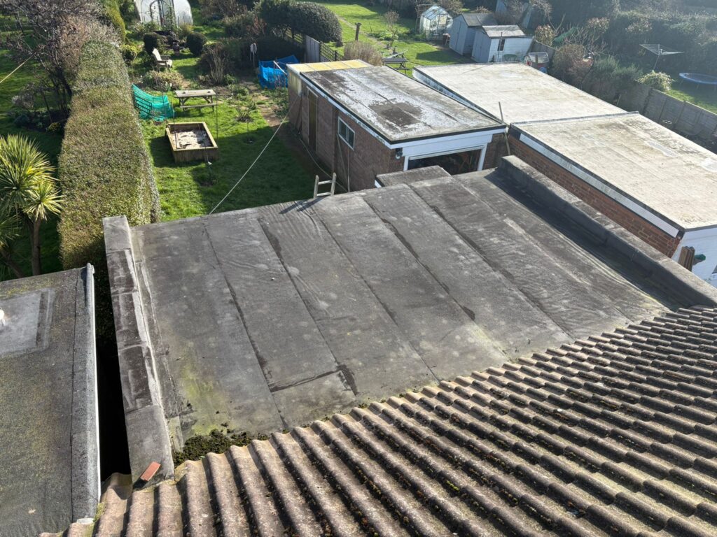 New flat roof before